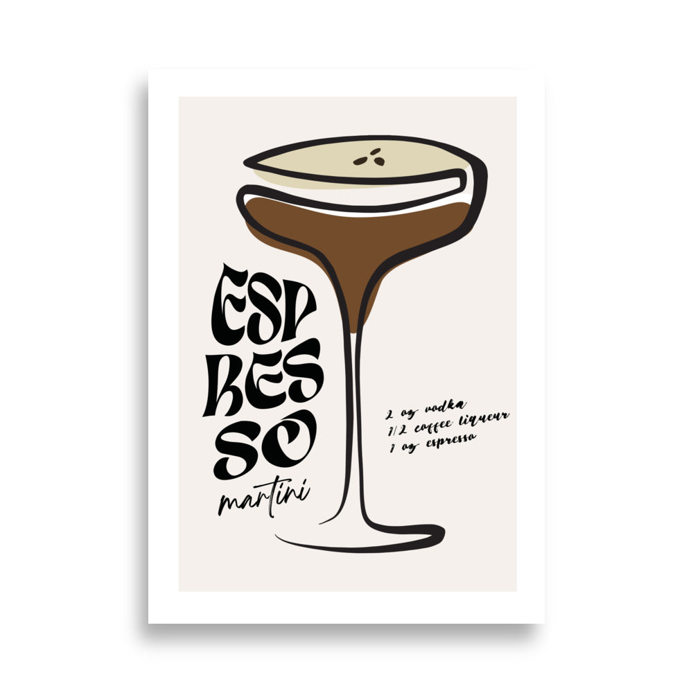 Espresso Martini Cocktail Poster Print