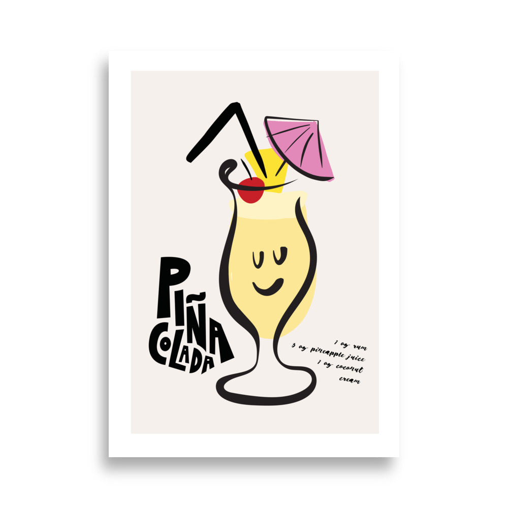 Pina Colada Cocktail Art Print