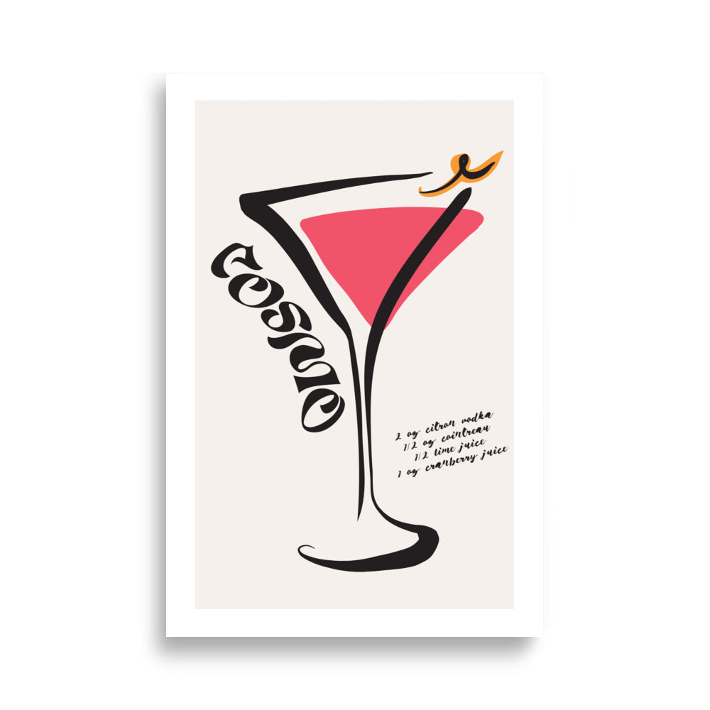 Cosmopolitan Cocktail Poster Print