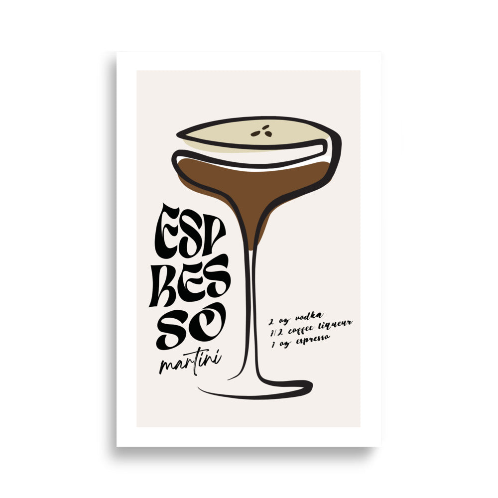 Espresso Martini Cocktail Poster Print