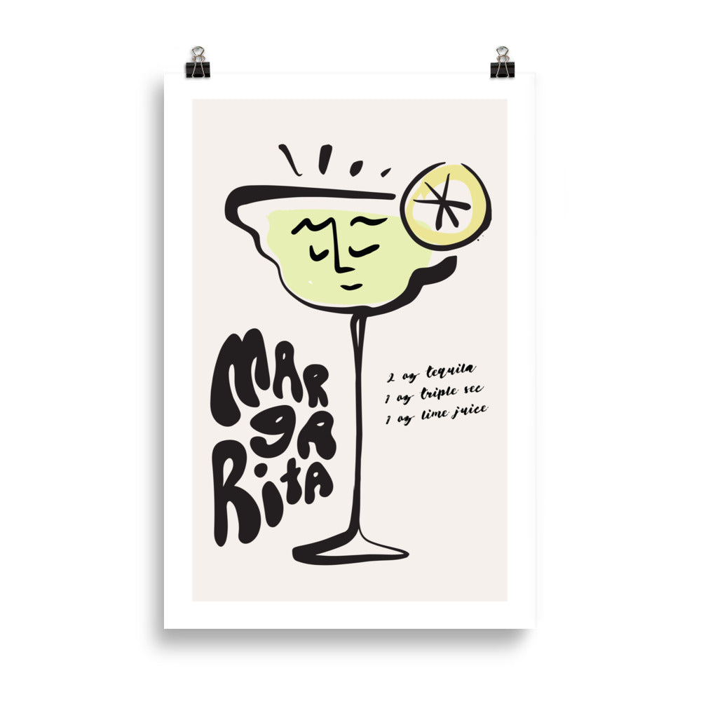 Margarita Cocktail Poster Print