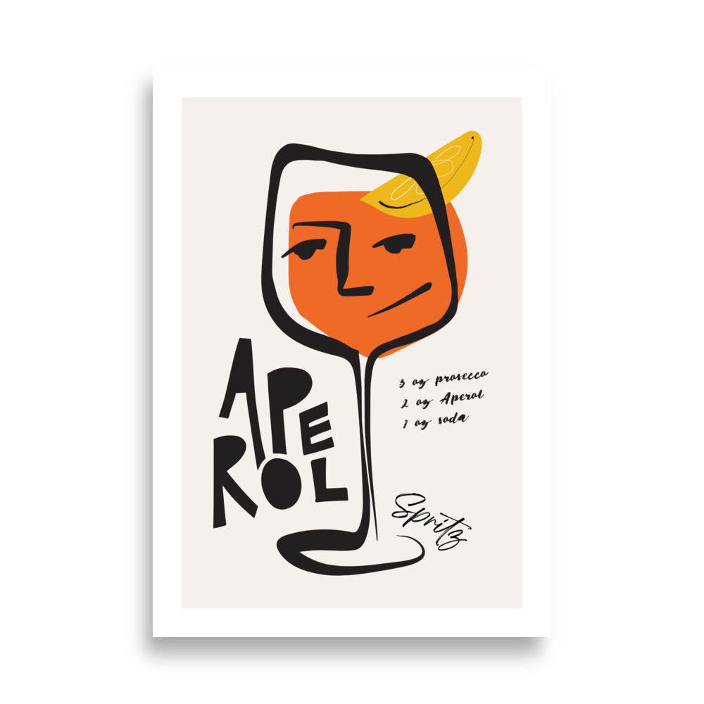 Aperol Spritz Cocktail Poster Print