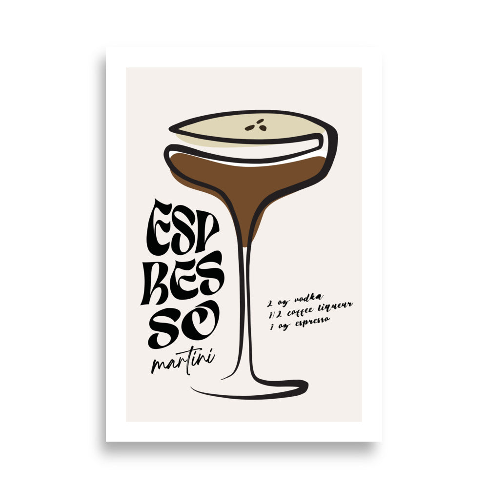 Espresso Martini Cocktail Poster Print