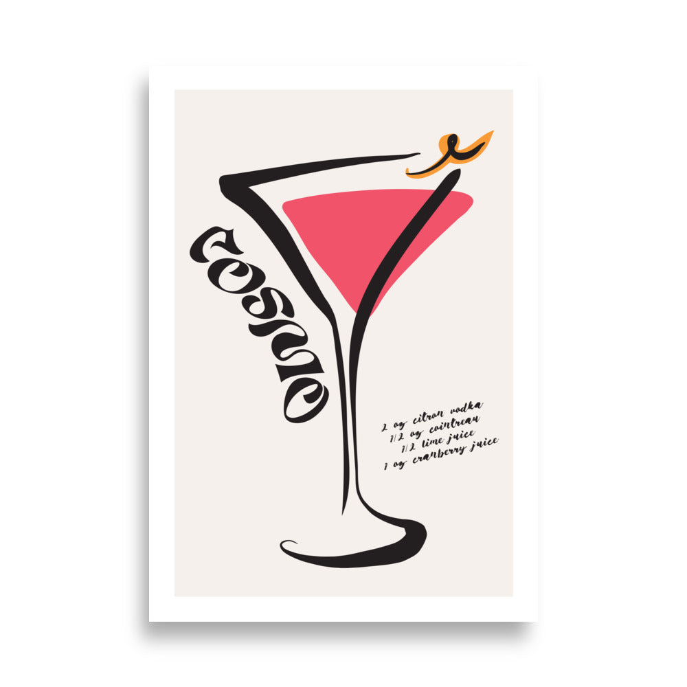 Cosmopolitan Cocktail Poster Print
