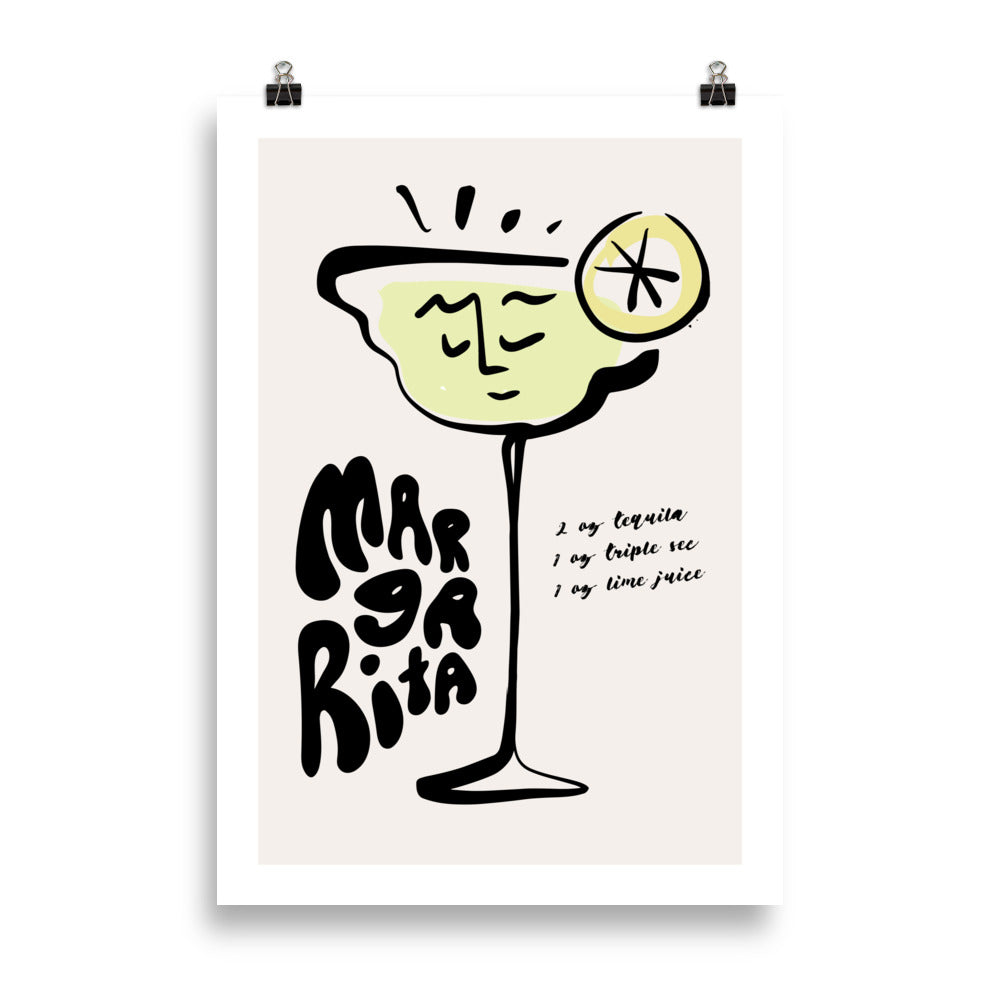 Margarita Cocktail Poster Print