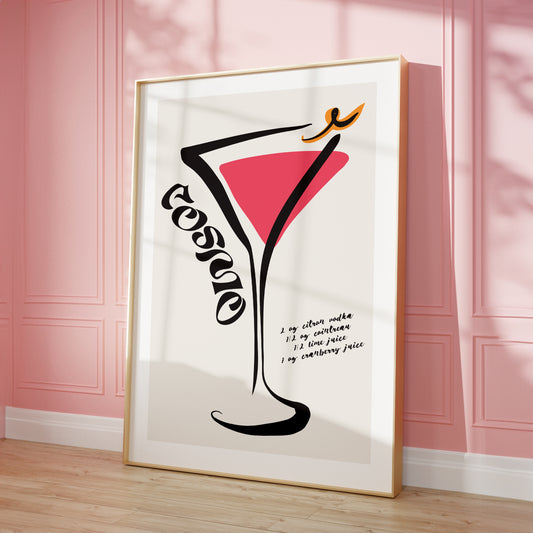 Cosmopolitan Cocktail Poster Print