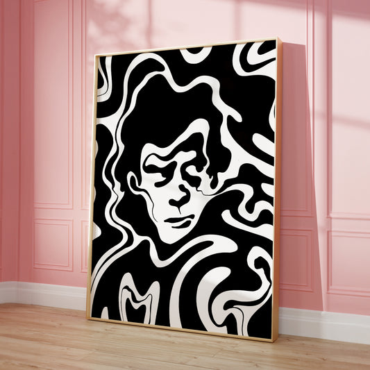 Wavy Nick Cavey - Framed Art Print