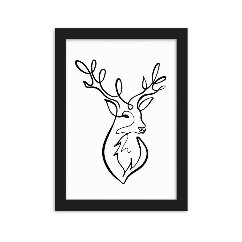 The Stag - Framed Art Print