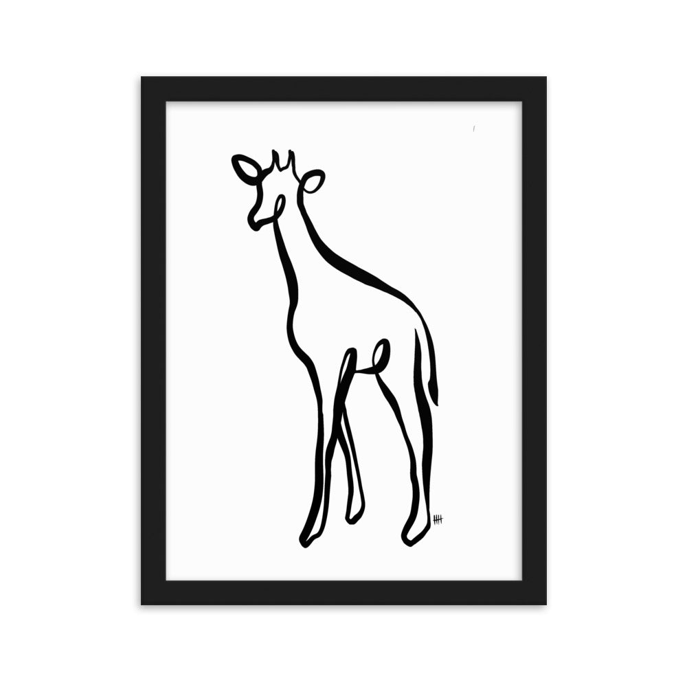 The Giraffe - Framed Art Print