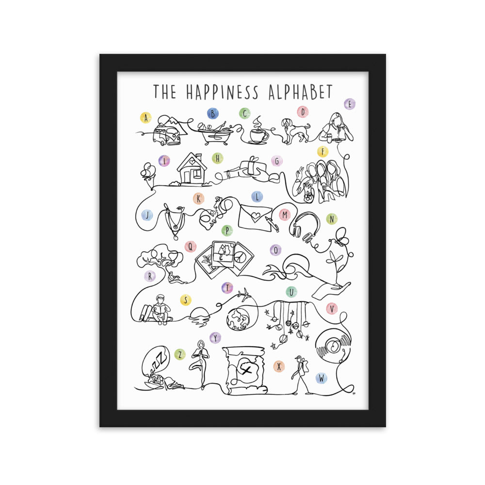 The Happy Alphabet - Framed Art Print