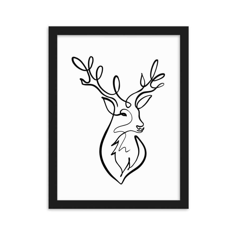 The Stag - Framed Art Print