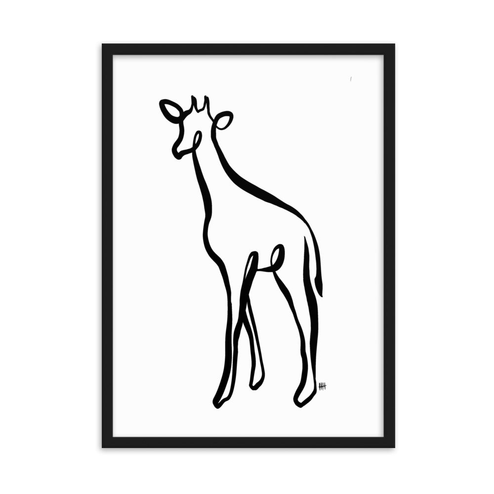 The Giraffe - Framed Art Print