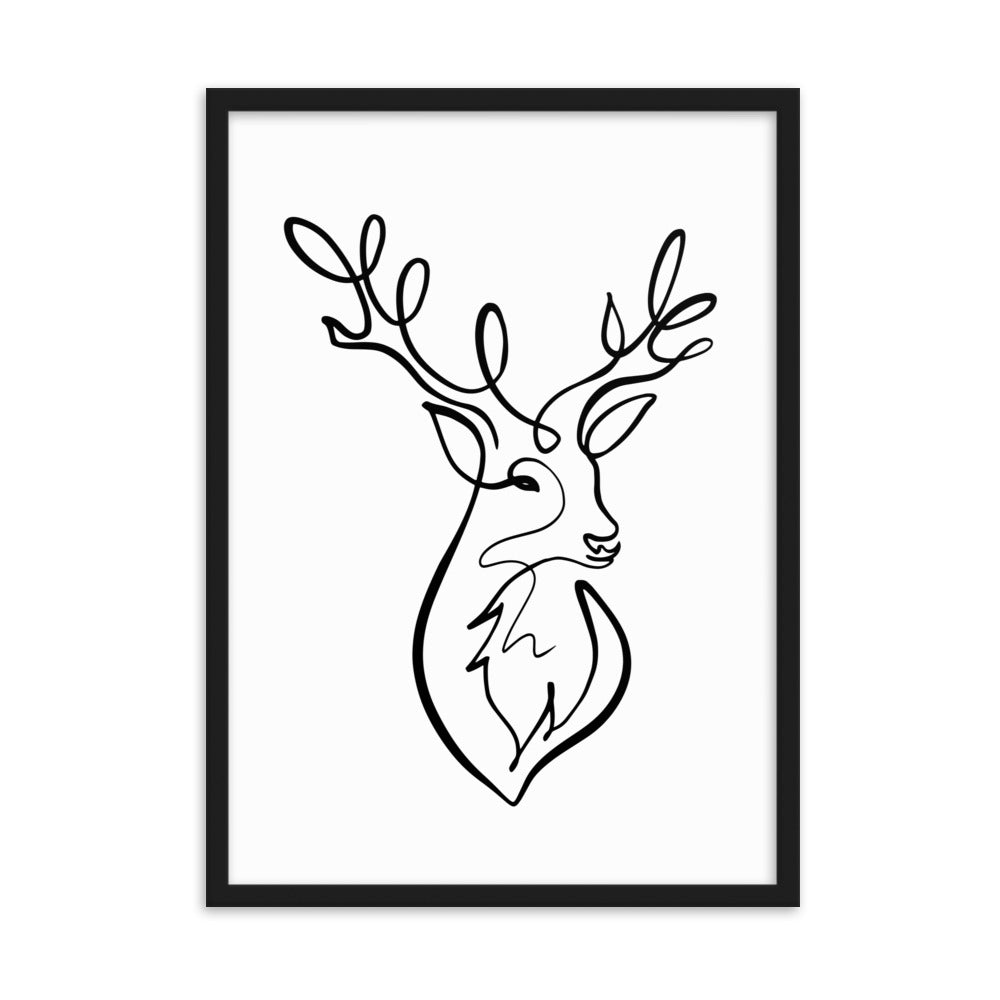The Stag - Framed Art Print