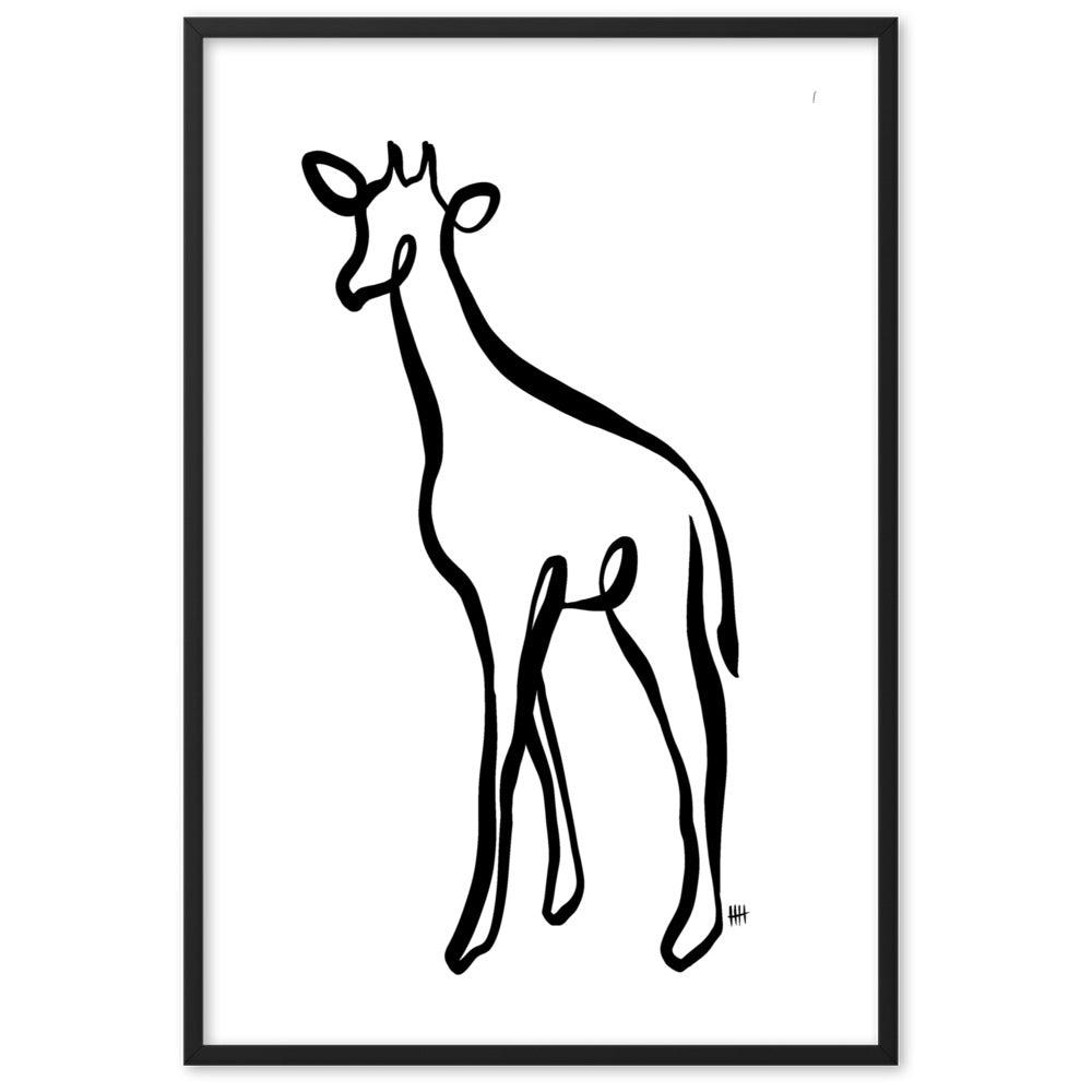 The Giraffe - Framed Art Print