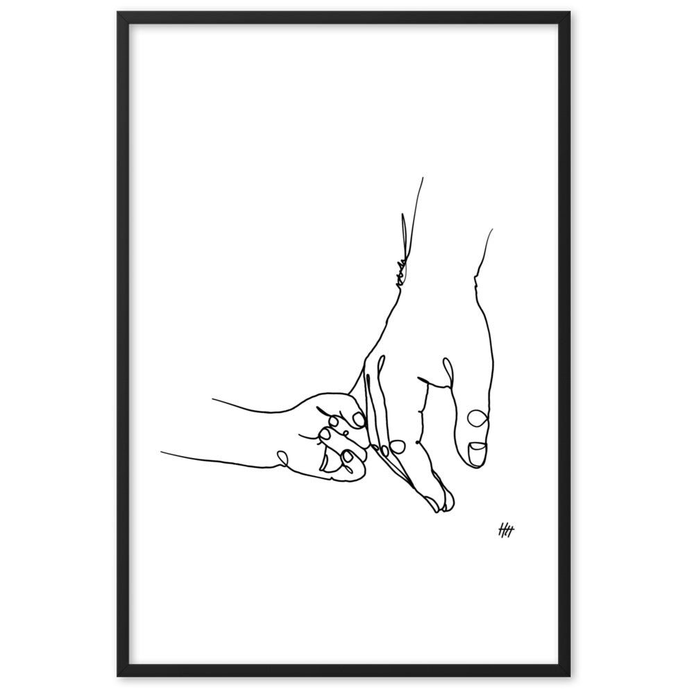 Father and Daughter - Framed Art Print
