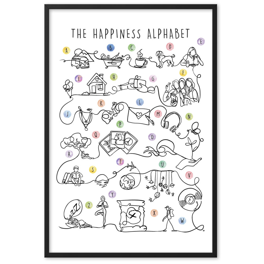 The Happy Alphabet - Framed Art Print
