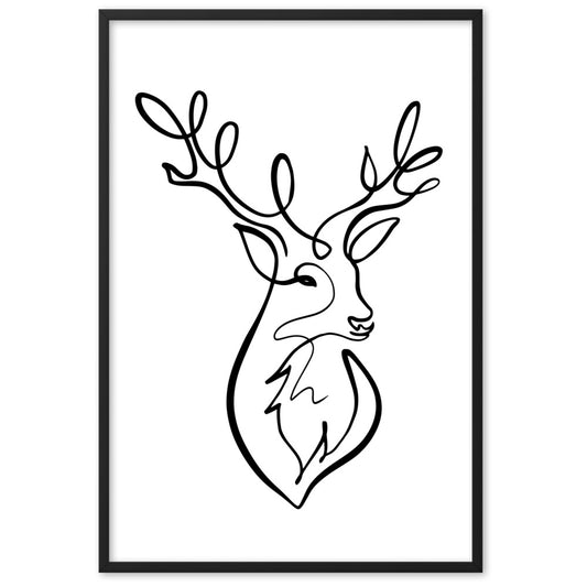 The Stag - Framed Art Print