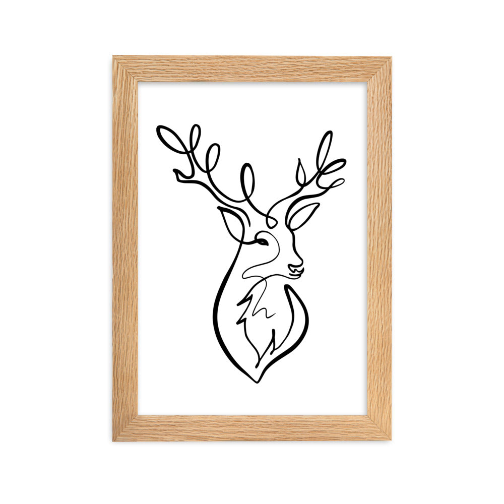 The Stag - Framed Art Print
