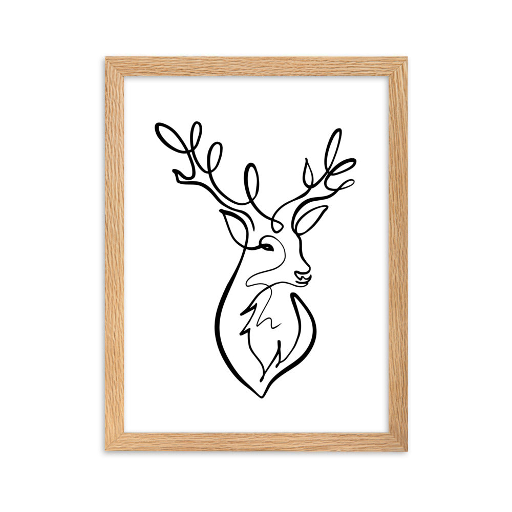 The Stag - Framed Art Print