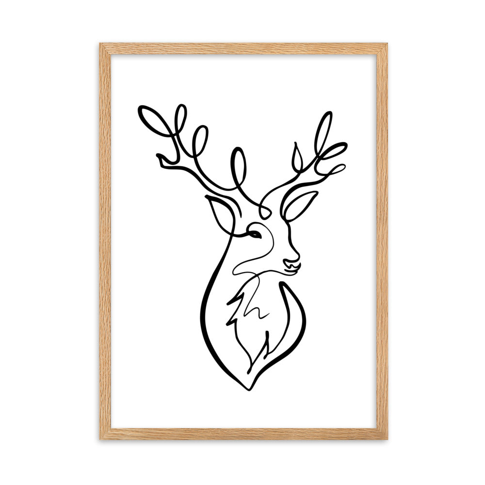 The Stag - Framed Art Print