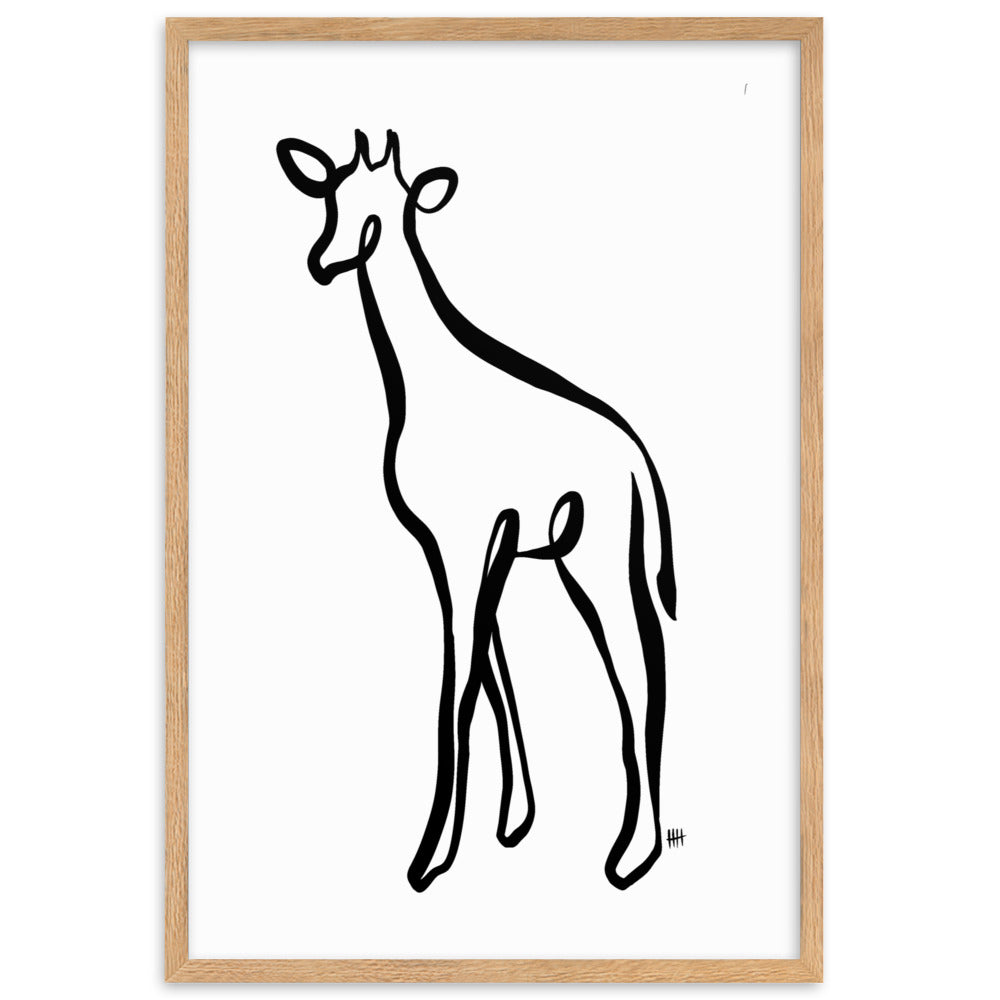 The Giraffe - Framed Art Print