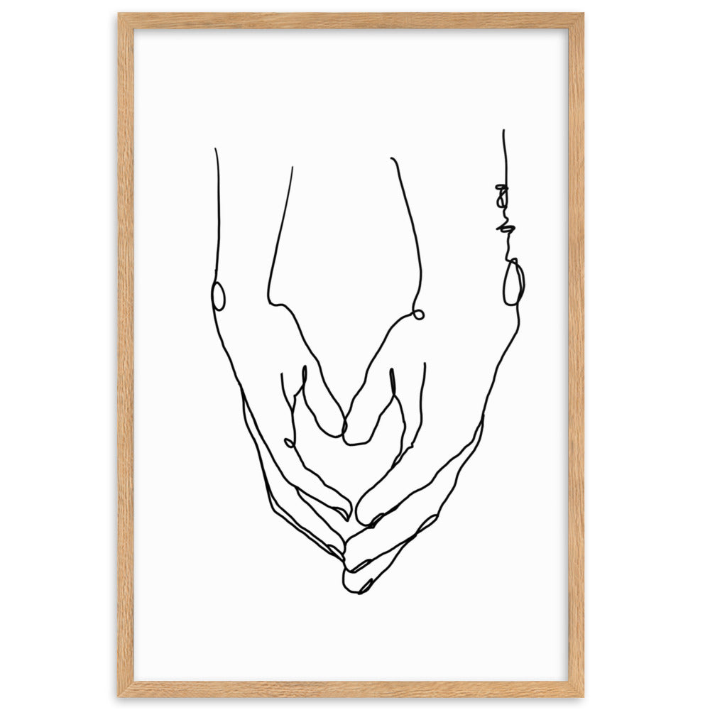 Heart in Your Hands - Framed Art Print