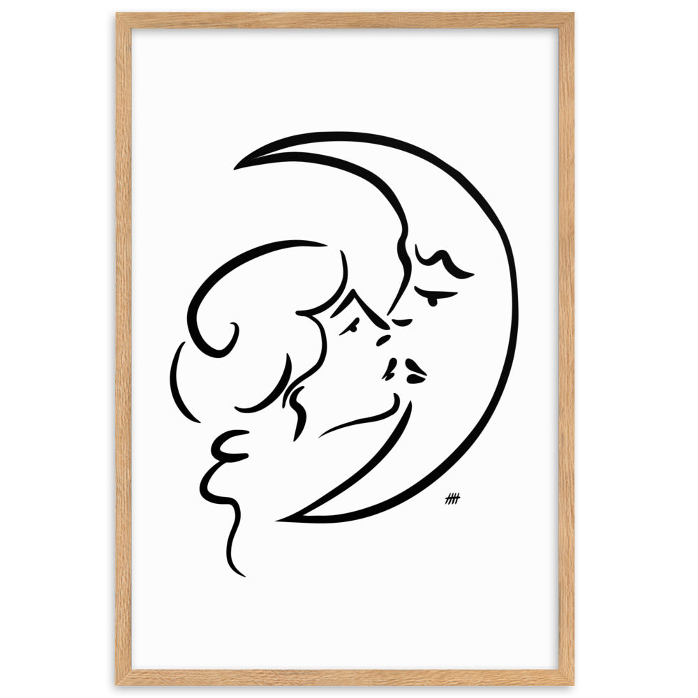 The Moon and I - Framed Art Print
