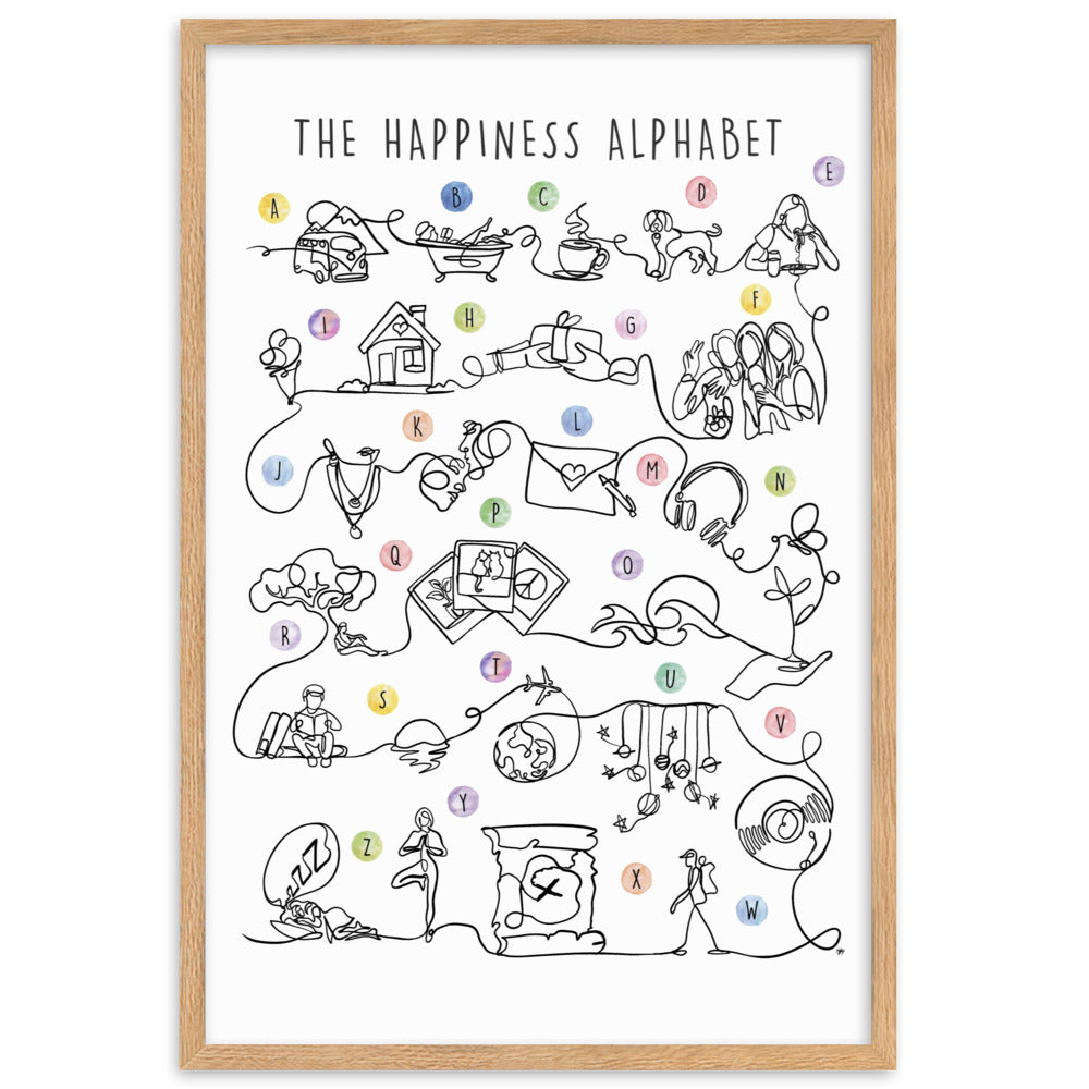 The Happy Alphabet - Framed Art Print