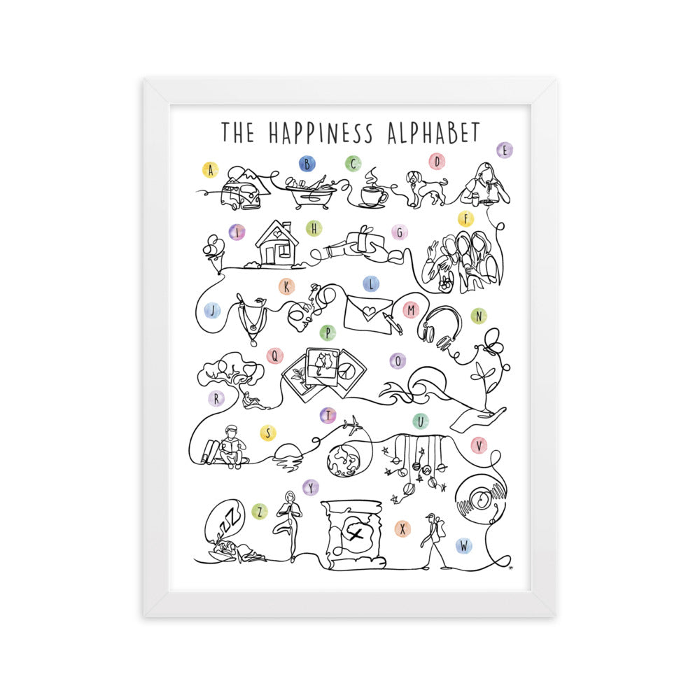 The Happy Alphabet - Framed Art Print