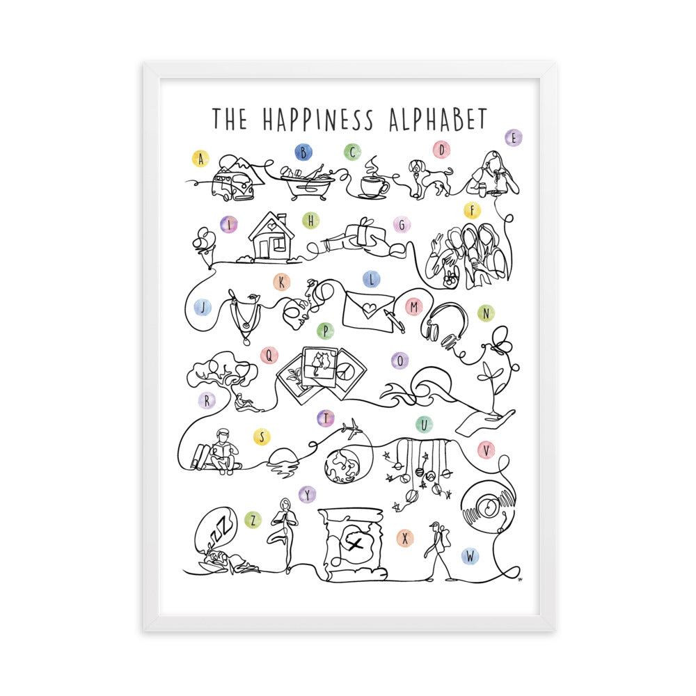 The Happy Alphabet - Framed Art Print