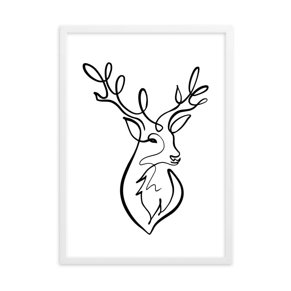 The Stag - Framed Art Print