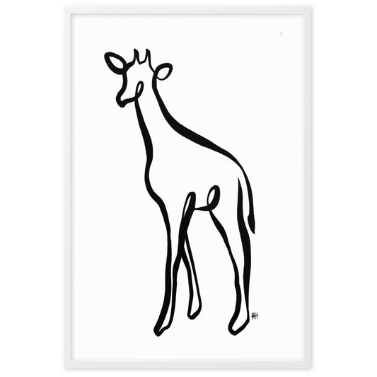 The Giraffe - Framed Art Print