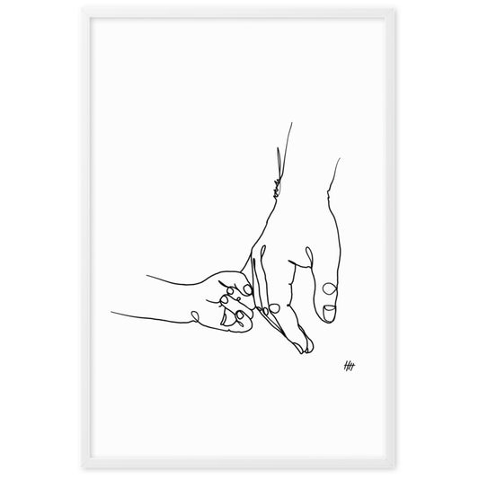 Father and Daughter - Framed Art Print