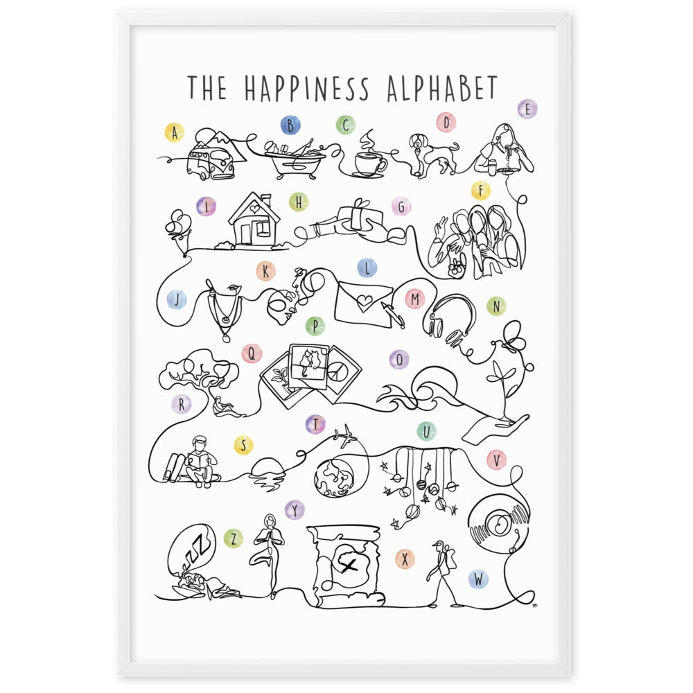 The Happy Alphabet - Framed Art Print