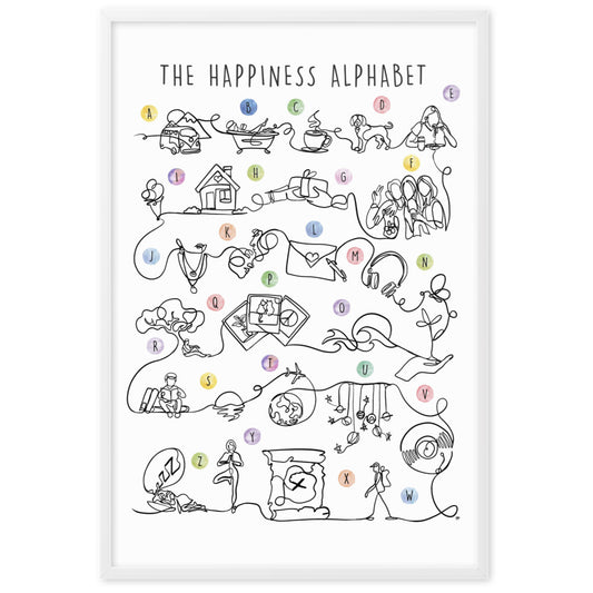 The Happy Alphabet - Framed Art Print
