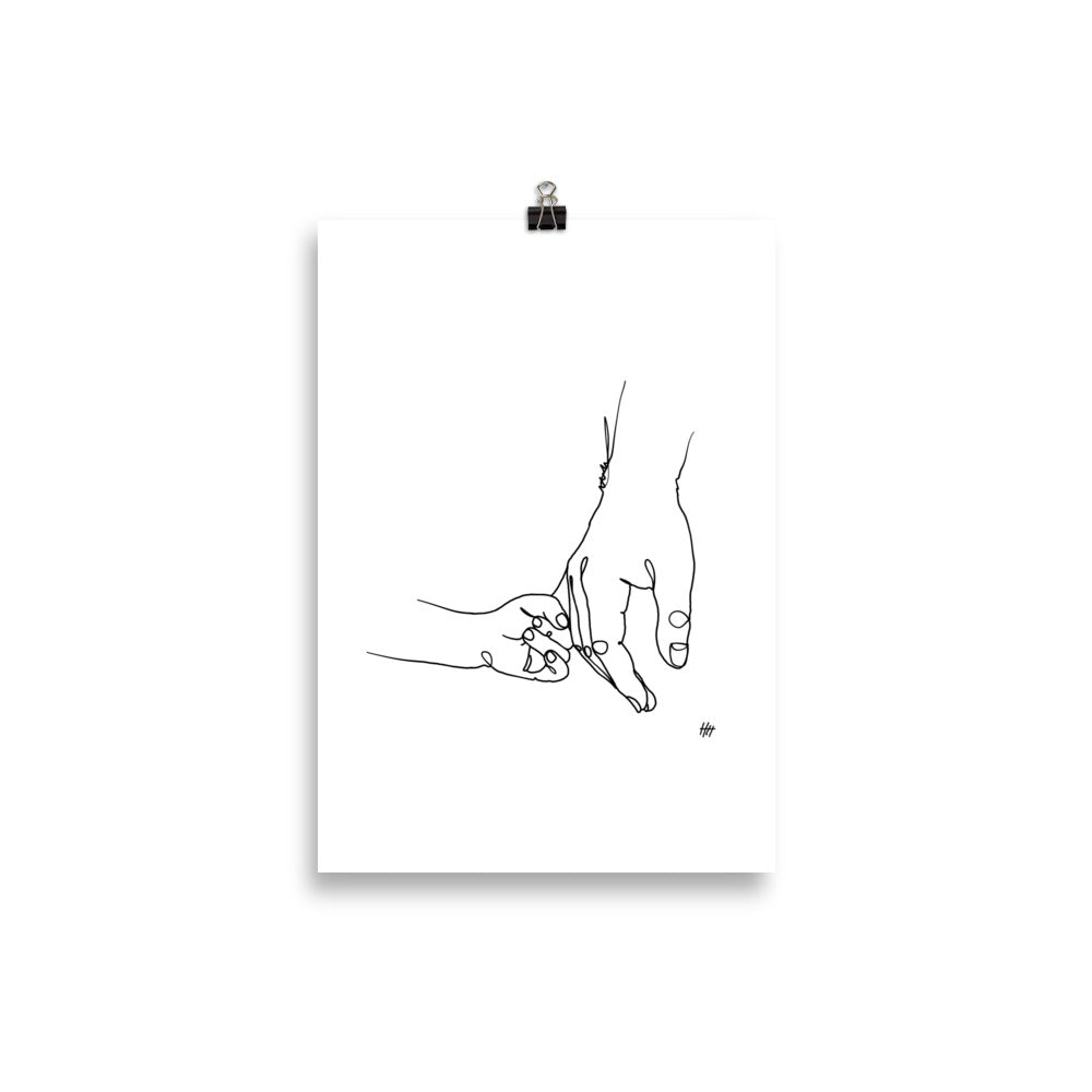 Father and Daughter - Art Print