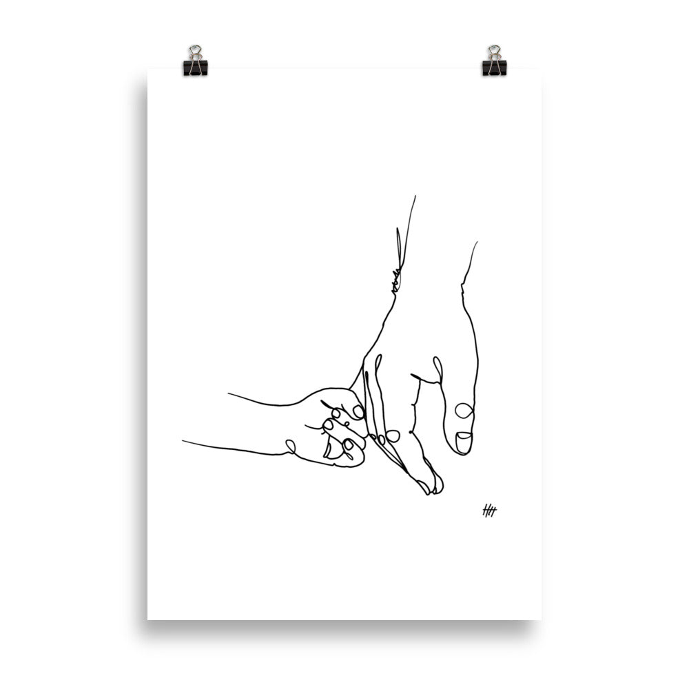 Father and Daughter - Art Print
