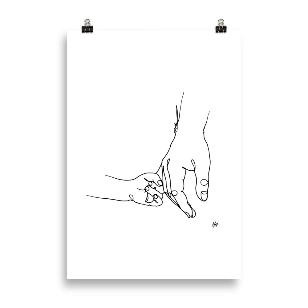 Father and Daughter - Art Print