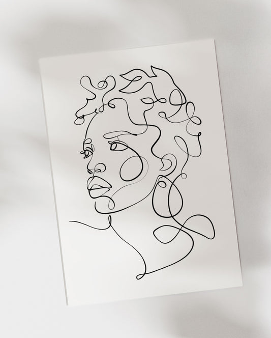 Pisces - One Line Zodiac Art Print