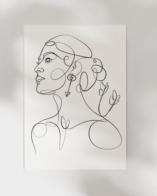 Sagittarius - One Line Zodiac Art Print