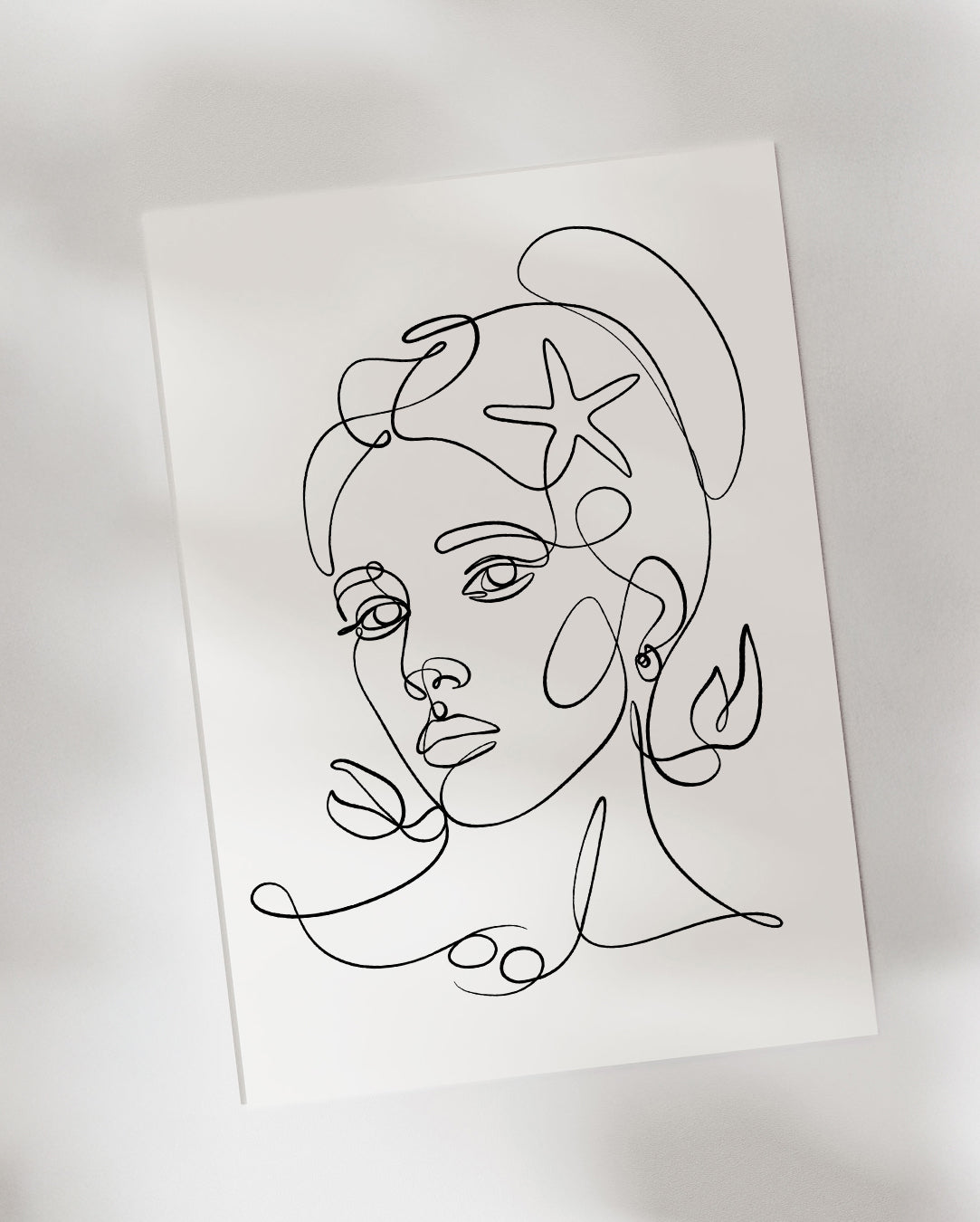 Cancer - One Line Zodiac Art Print