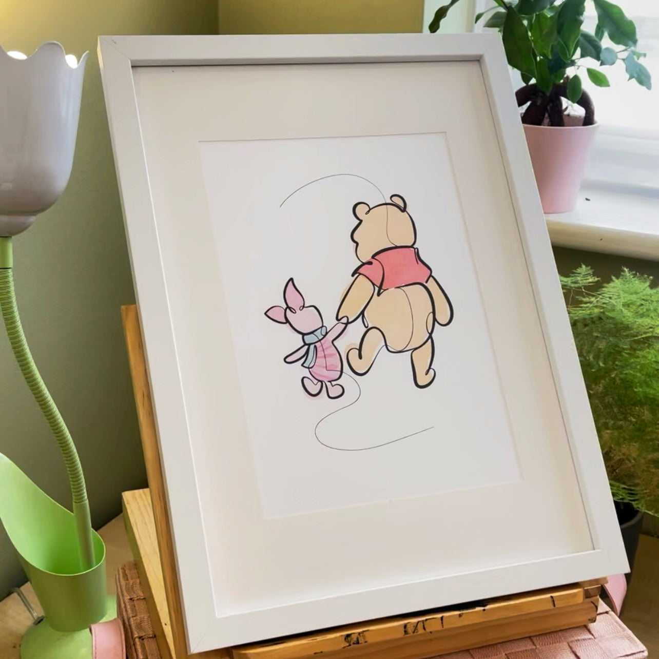 Winnie the Pooh and Piglet - Art Print