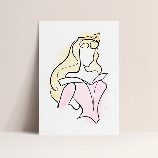 Aurora - One Line Art Print