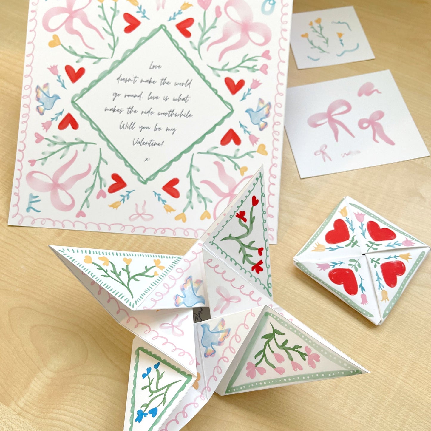 Ribbons & Bows - Victorian Love Token Template