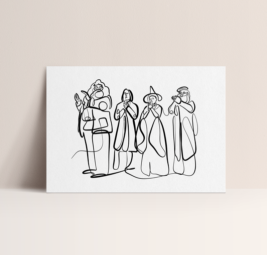 Hagrid, Snape, McGonagall and Dumbledore - Art Print