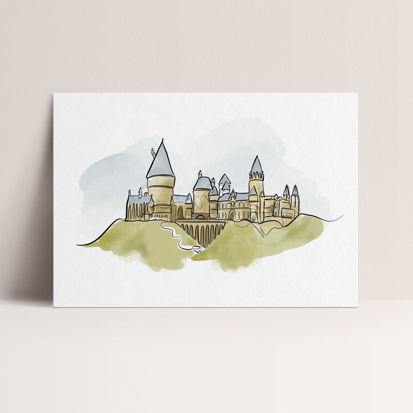 Hogwarts - One Line Art Print