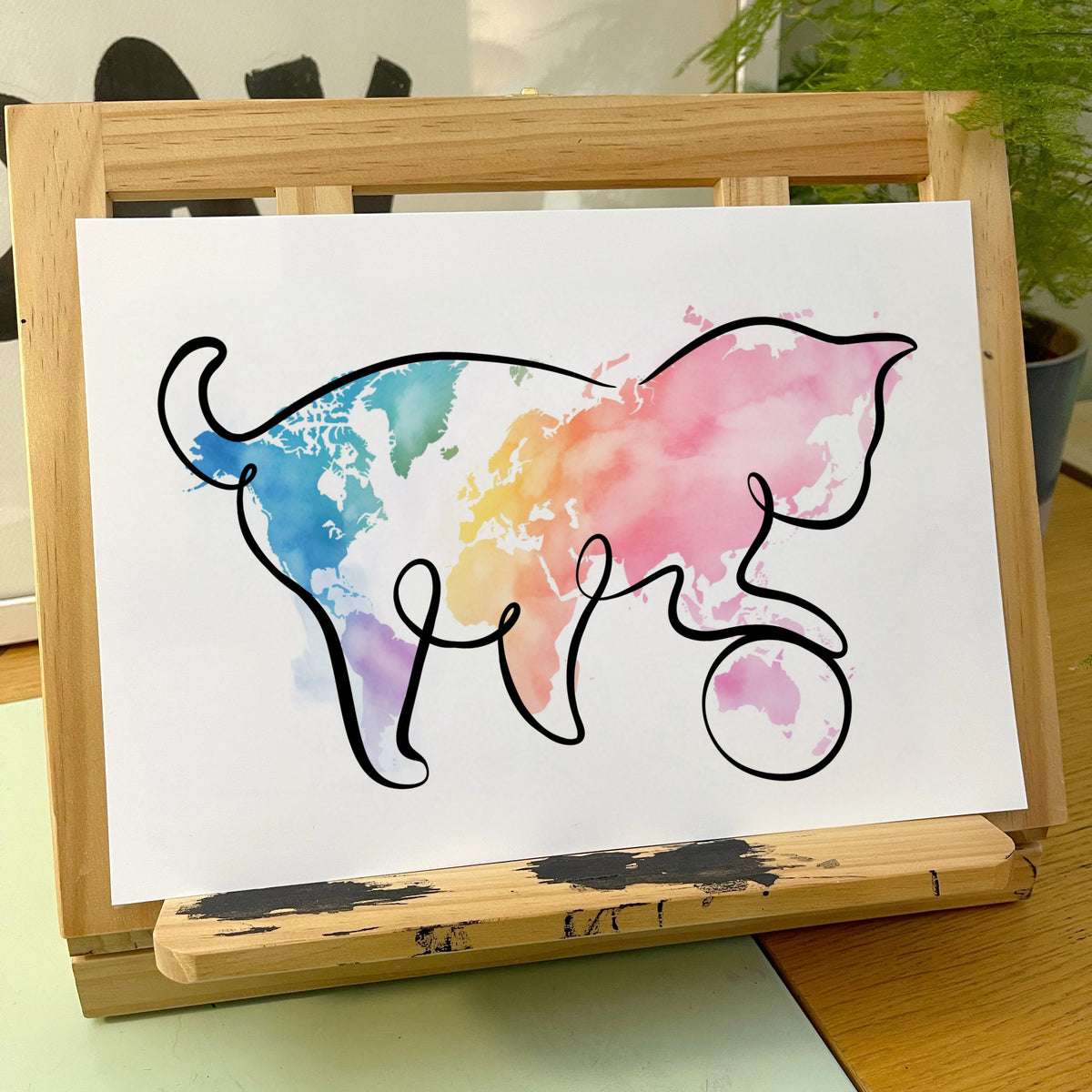 The World is Just a Cat - Art Print