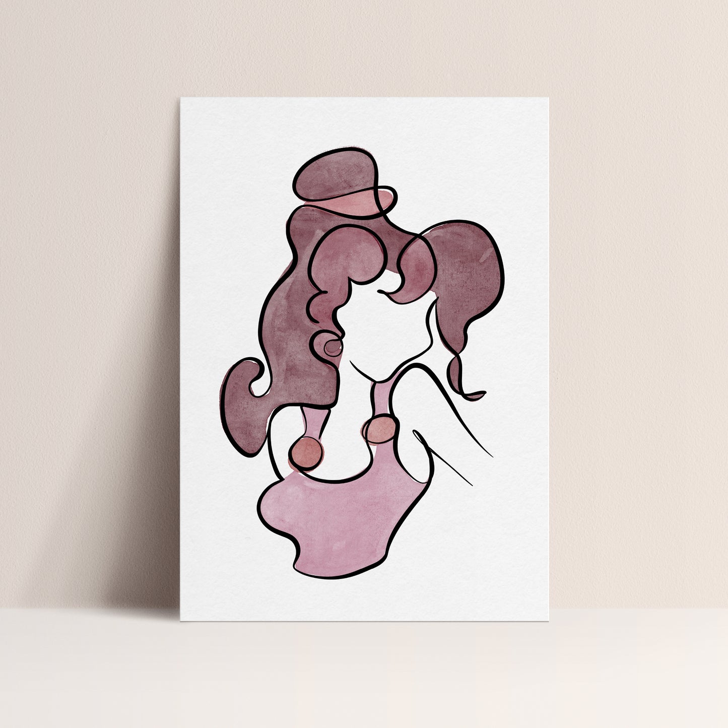 Meg - One Line Art Print