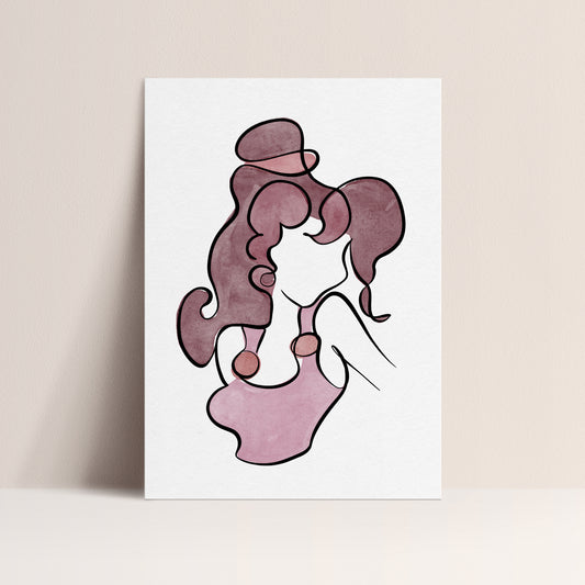 Meg - One Line Art Print