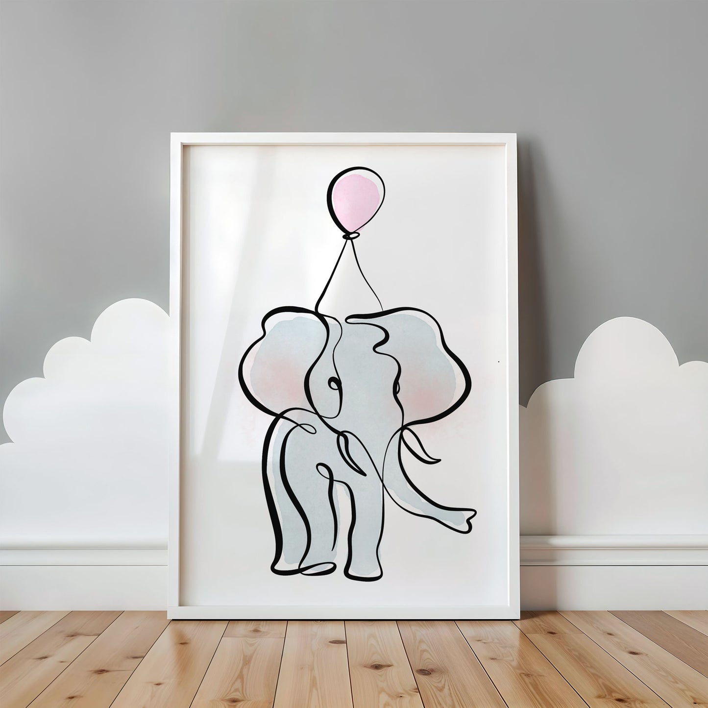 Floating Baby Elephant - Art Print